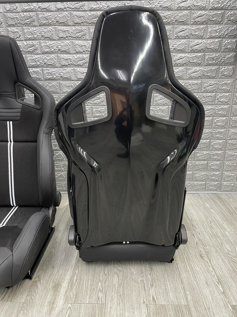 Coppia sedili sportivi Recaro Sportster CS senza logo alcantara pelle nero Gusci