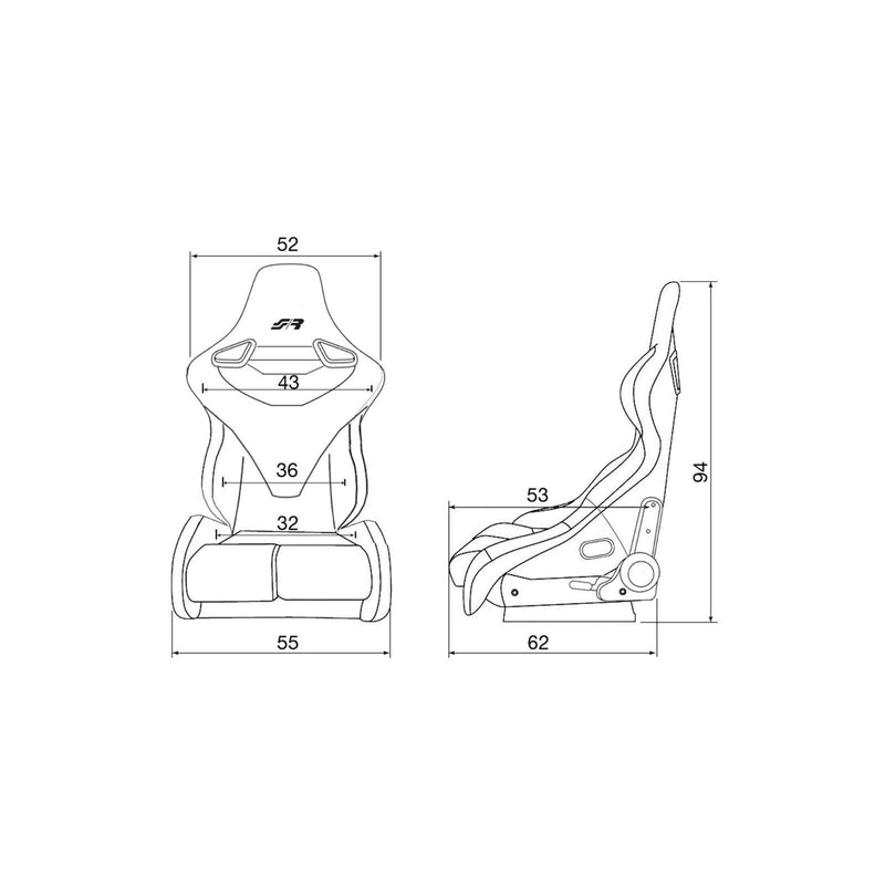 Coppia sedili sportivi reclinabili pelle tessuto scozzese replica Recaro gt golf