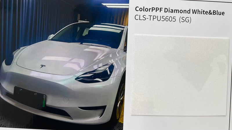 PPF Dry Diamond White to Blue CLS-TPU5605(SG) Wrapping