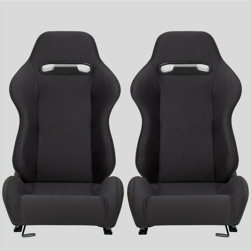 Siège auto sport enveloppant en tissu noir N101 DX 