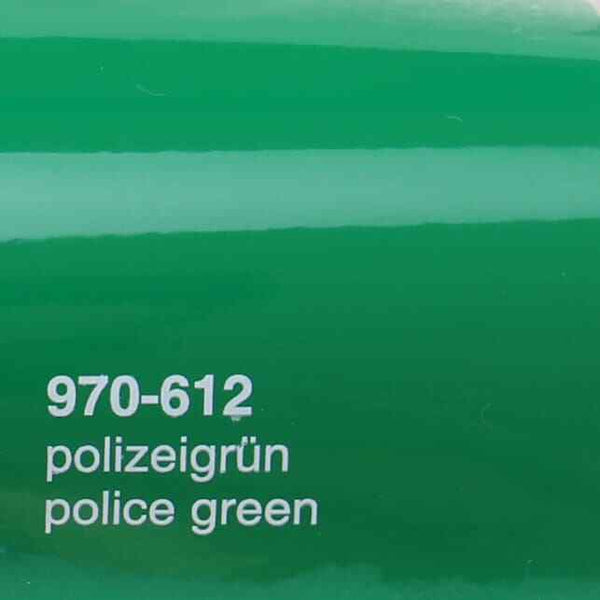 Oracal 970 612 Film d'emballage de voiture brillant professionnel Green Police 