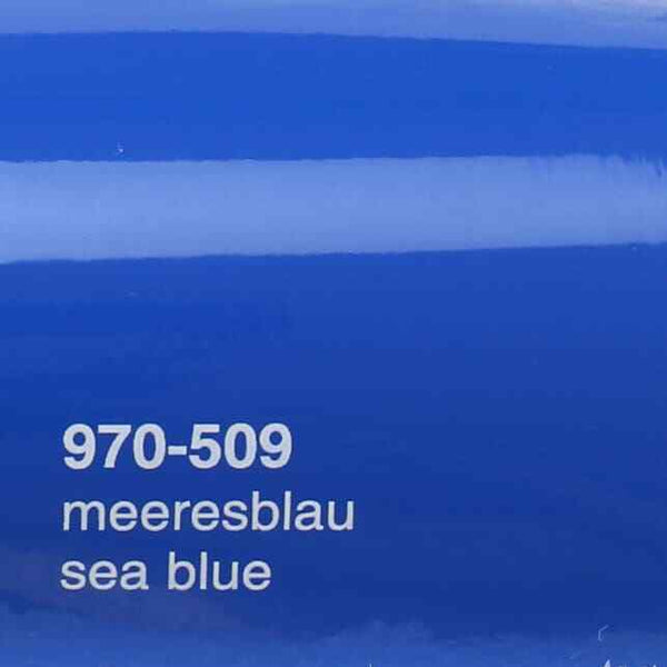 Oracal 970 509 Film d'emballage de voiture brillant professionnel bleu mer 