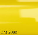 Film d'emballage de voiture jaune brillant 3M 2080 G55 avec protection transparente 
