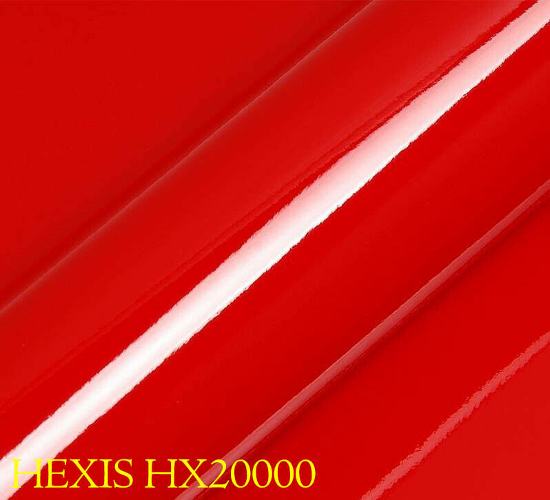 HEXIS HX20485B Film d'emballage de voiture rouge feu brillant 