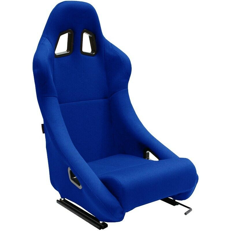 Siège baquet sport pour voitures similaires à FX en tissu bleu N005 gauche 