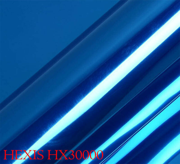 HEXIS HX30SCH05B Film d'emballage pour voiture Bleu Brillant Chrome 