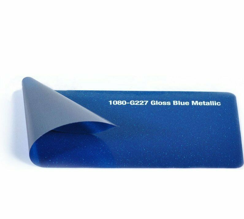 Film d'emballage pour voiture 3M 2080 G227 bleu brillant métallisé avec protection transparente 