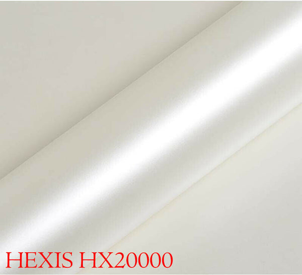 HEXIS HX20BNCS Film Emballage Voiture Blanc Satin Nacre Brillant Nacré 