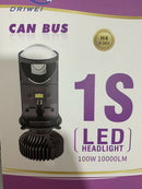 KIT FARI led LENTICOLARE LENTE  H7 LENS PROJECTOR 100w 10000lm  Reali!