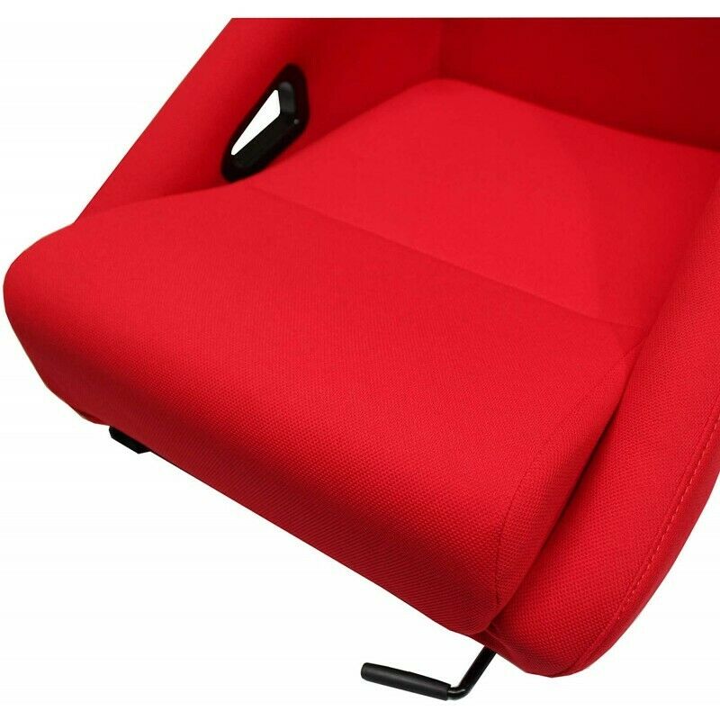 Pair of sports bucket seats for cars in FX-like red fabric N010 right/left 