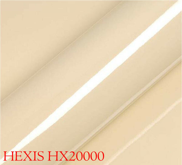 HEXIS HX20468B Film d'emballage de voiture blanc ivoire brillant 