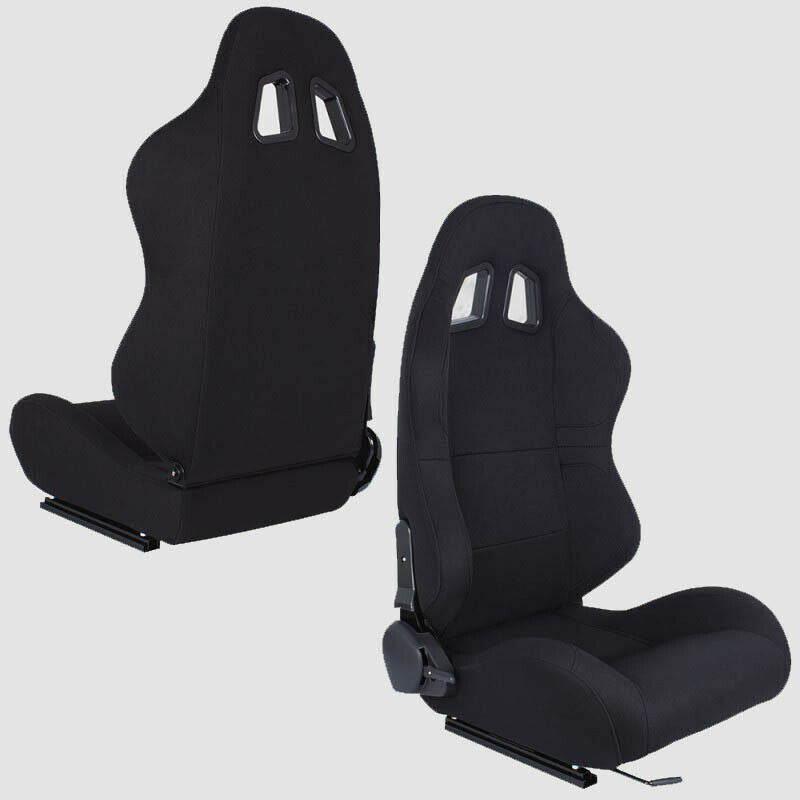 Sports bucket car seat in black fabric N100 SX 