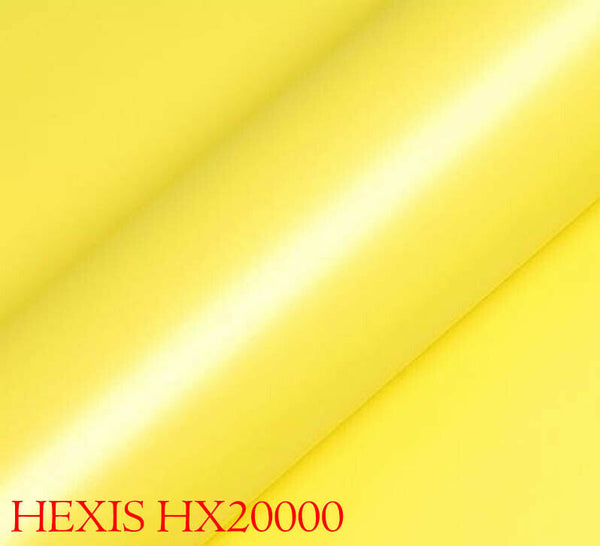 HEXIS HX20108M Film d'emballage de voiture jaune citron mat 