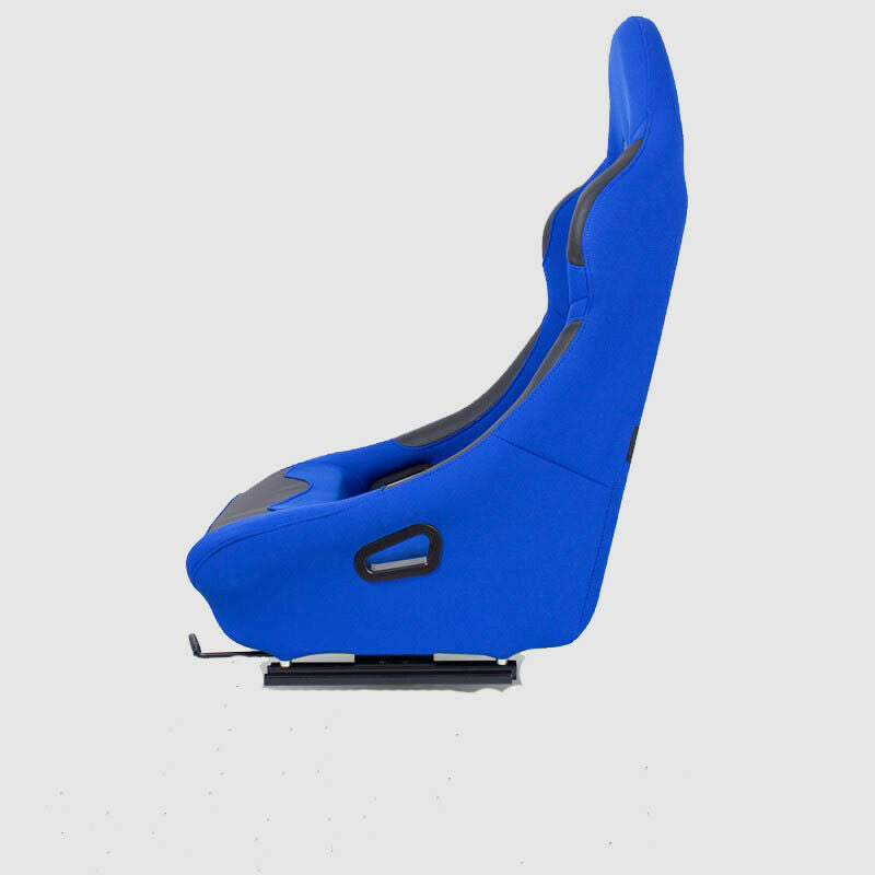 Coppia Sedili sportivi avvolgenti per auto simil FX tessuto blue N060 dx/sx