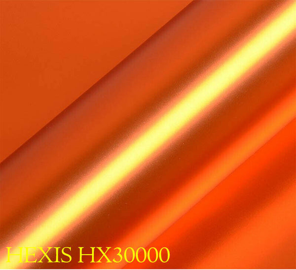 HEXIS HX30SCH08S Car Wrapping Film Orange Satin Chrome 