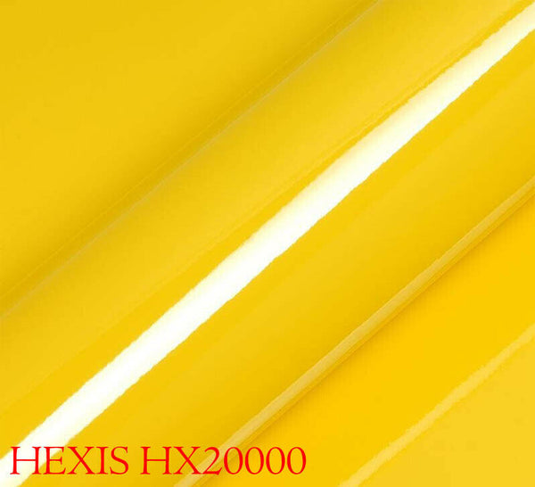 HEXIS HX20109B Film d'emballage de voiture jaune soleil brillant 