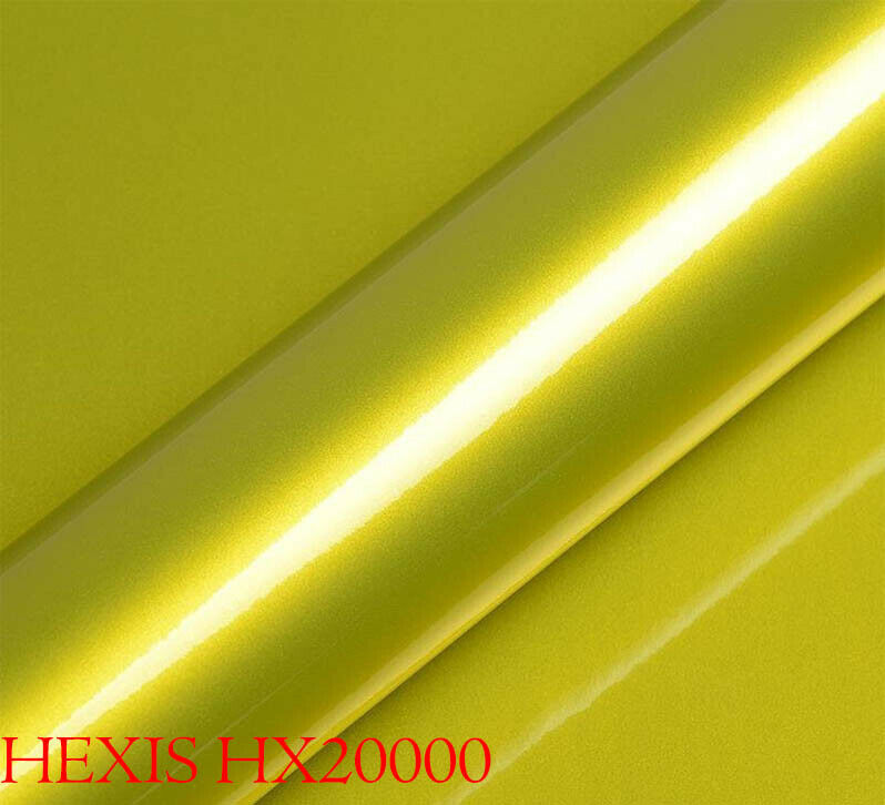 HEXIS HX20558B Film d'emballage pour voiture Jaune citron brillant métallisé 