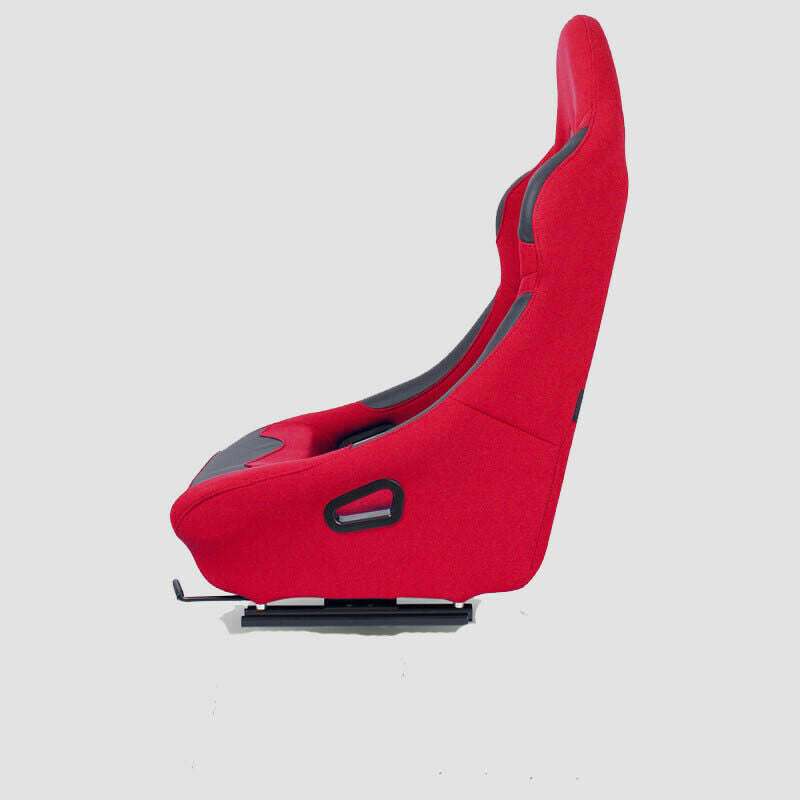 Coppia Sedili sportivi avvolgenti per auto simil FX tessuto rosso N050 dx/sx