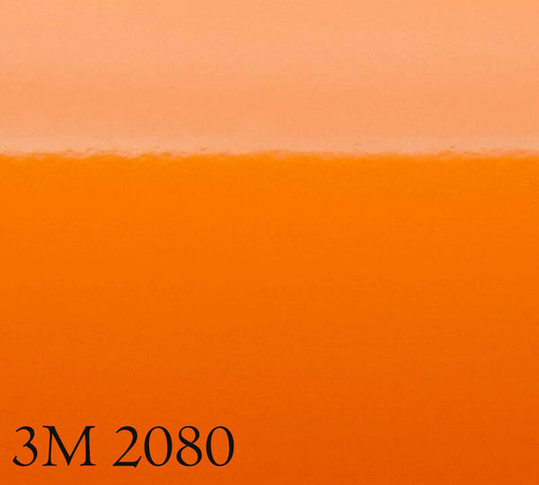 3M 2080 G54 Car Wrapping Film Bright Orange Gloss with protection between