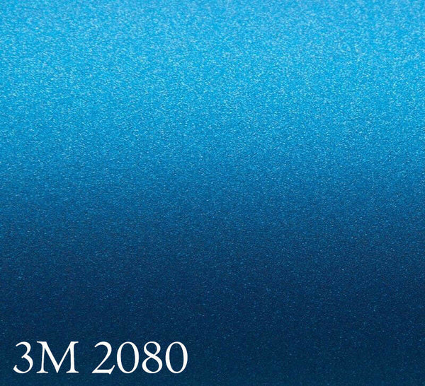 Film d'emballage de voiture 3M 2080 M227 bleu mat métallisé repositionnable 