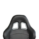 Coppia Sedili sportivi avvolgenti per auto simil FX pelle nera N080 dx/sx