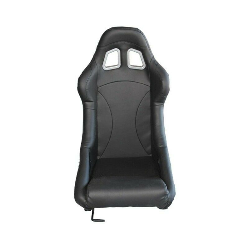 Pair of sports bucket seats for cars in FX-like black leather N080 right/left 