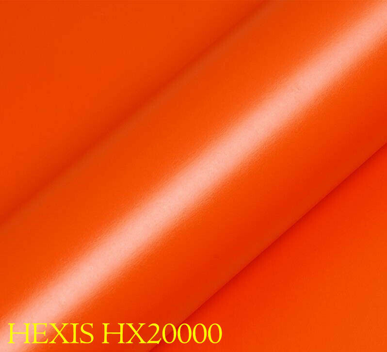 HEXIS HX20165M Film d'emballage de voiture rouge mandarine mat