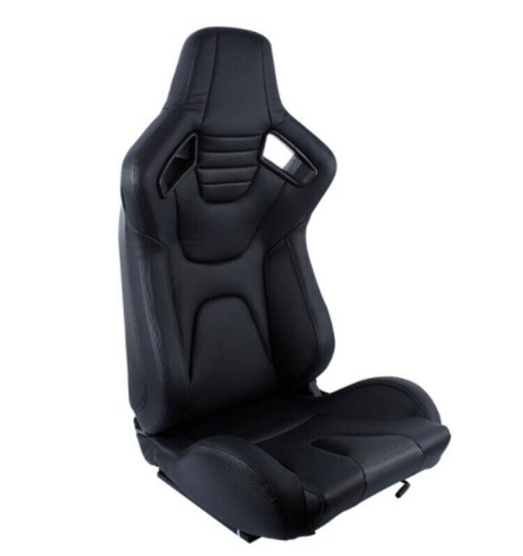 Recaro sports seat Replica black leather car wraparound driver's side N775 