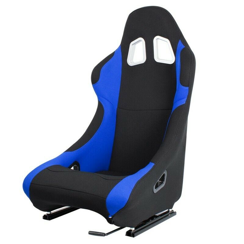 Pair of sports bucket seats for cars similar to FX blue/black fabric N065 right/left 