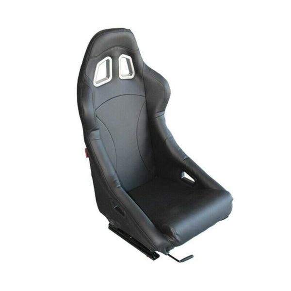 Pair of sports bucket seats for cars in FX-like black leather N080 right/left 