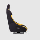 Paire de sièges baquets sport pour voiture en tissu jaune/noir effet FX N070 