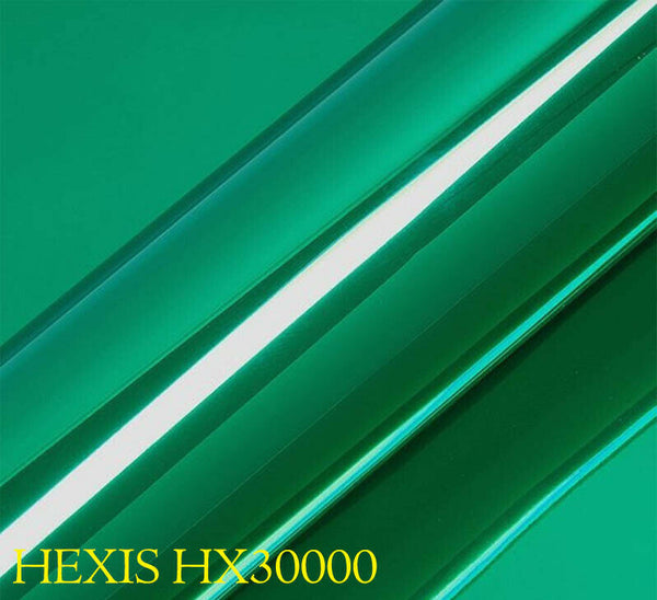 HEXIS HX30SCH09B Film d'emballage pour voiture Chrome Turquoise Poli