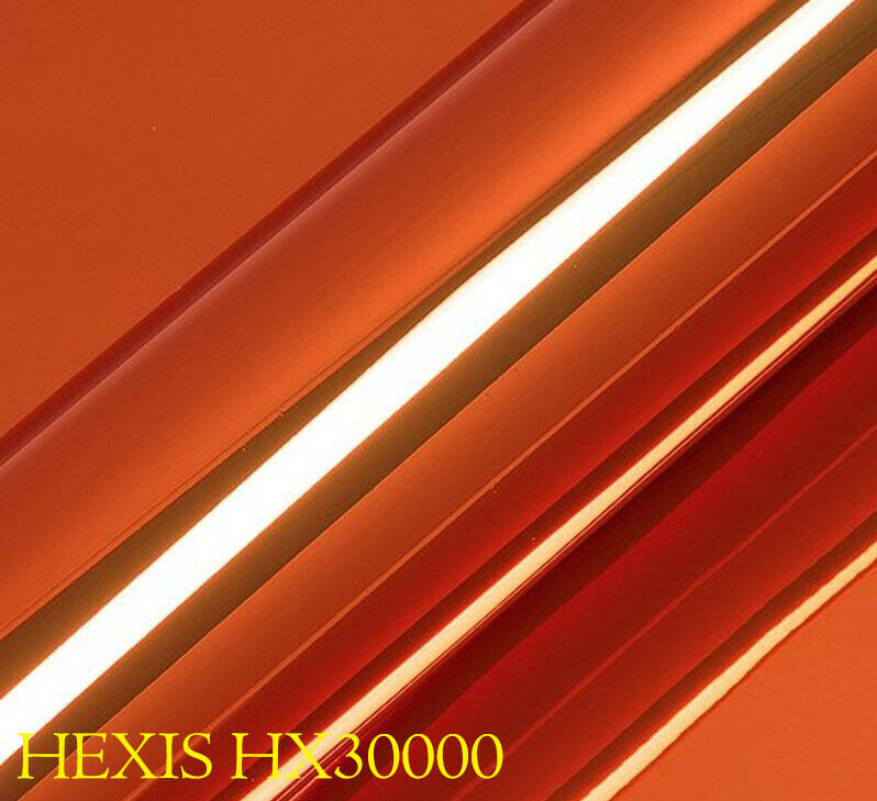 HEXIS HX30SCH08B Film d'emballage pour voiture Orange brillant chromé 