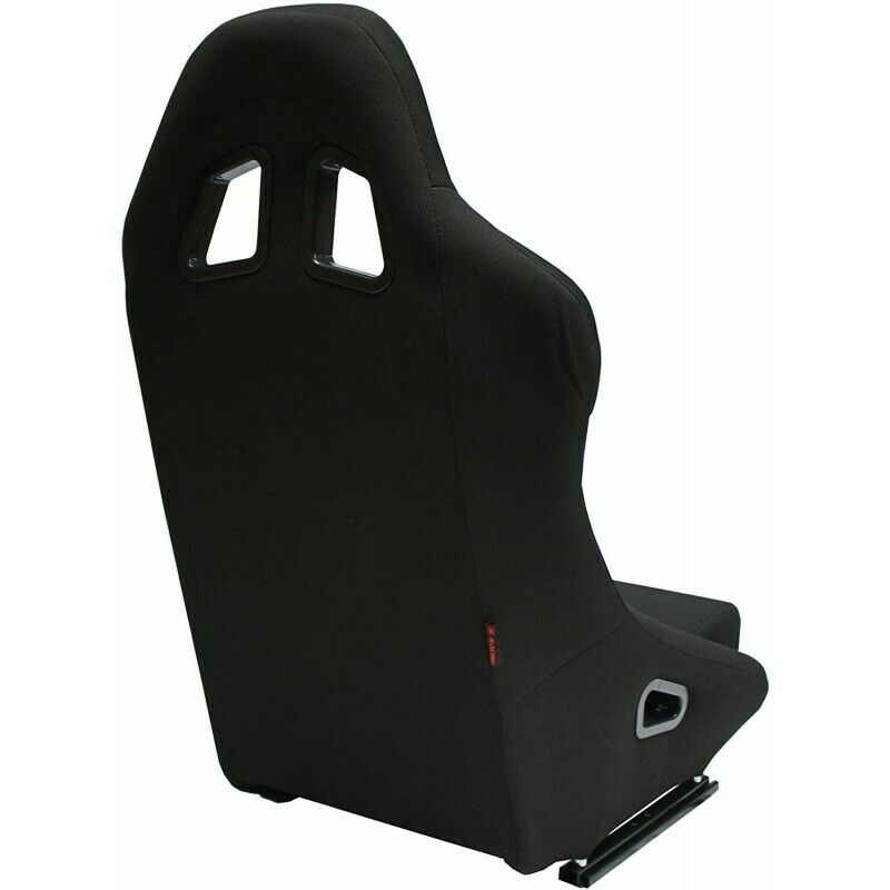 Sedile sportivo avvolgenti per auto tessuto nero simil FK N001 sx