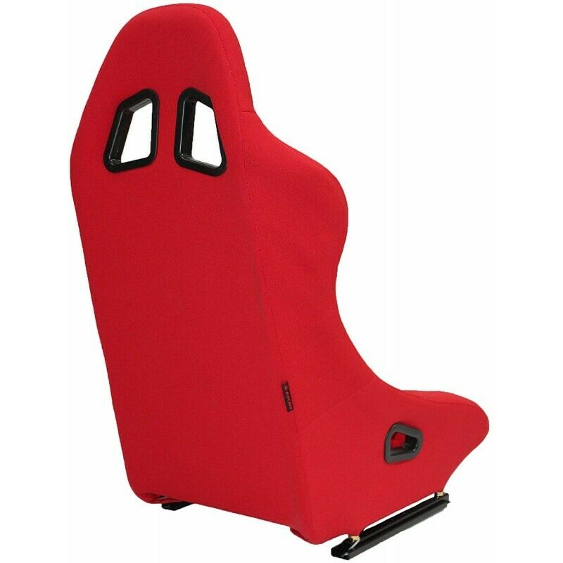 Coppia Sedili sportivi avvolgenti per auto simil FX tessuto rosso N010 dx/sx