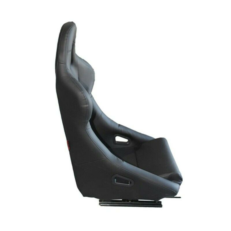 Coppia Sedili sportivi avvolgenti per auto simil FX pelle nera N080 dx/sx