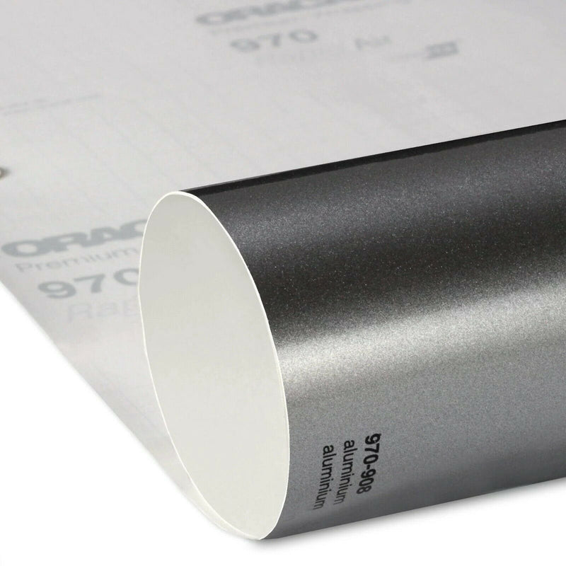 Oracal 970 908 Aluminum Silver Metallic Gloss Professional Wrapping Film