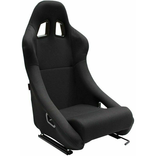 Siège baquet sport pour voiture en tissu noir similaire au FK N001 gauche 