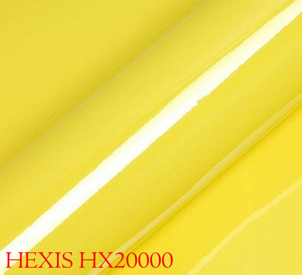 HEXIS HX20108B Film Emballage Voiture Brillant Jaune Citron 