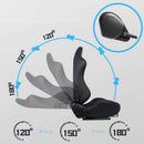 Sedile sportivo avvolgenti auto reclinabili in pelle/alcantara neri N580 DX 