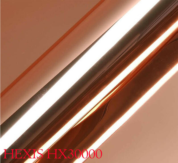 HEXIS HX30SCH12B Car Wrapping Film Shiny Rose Gold Chrome 