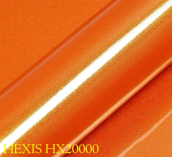 HEXIS HX20OAUB Film d'emballage de voiture brillant orange aurore 