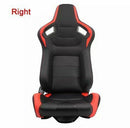 Sedile sportivo avvolgenti auto similpelle Recaro replica nero/rosso destra N770
