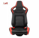 Sedile sportivo avvolgente auto Pelle Recaro replica nero/rosso sinistra N770
