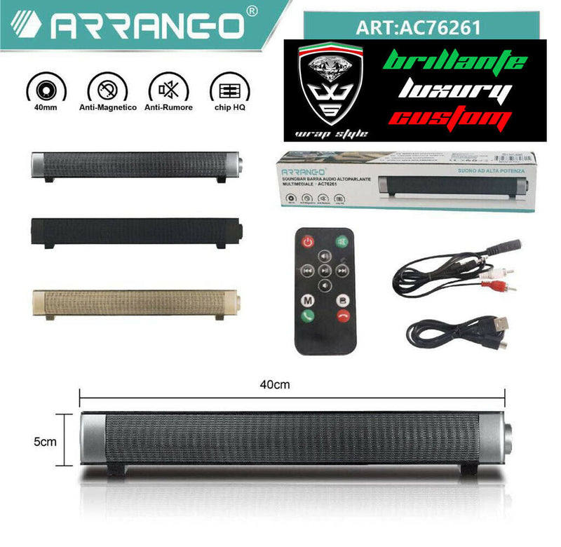 SOUNDBAR Barra Altoparlante Multimediale Wireless Bluetooth