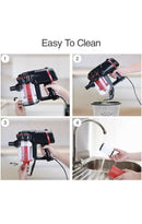 AIGOSTAR Aspirapolvere Senza Sacco 600W Ciclonico Verticale Scopa Rosso ciclone