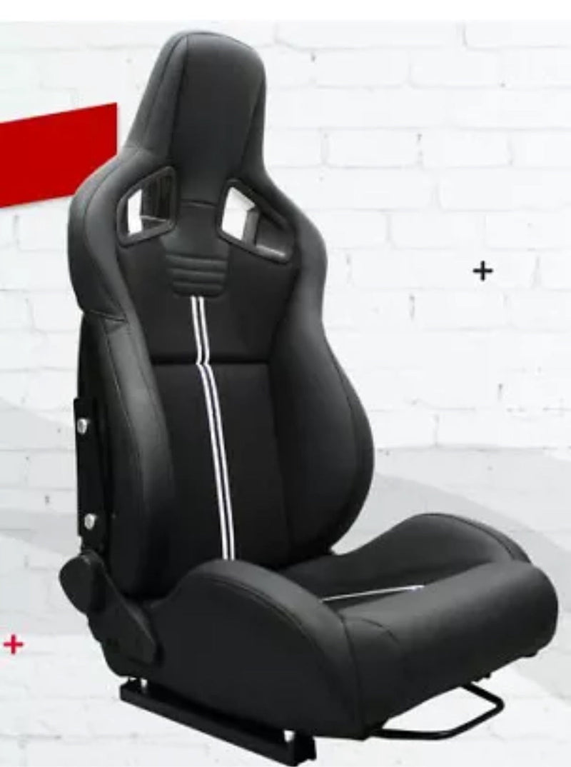 Coppia sedili sportivi Recaro Sportster CS senza logo alcantara pelle nero Guscio