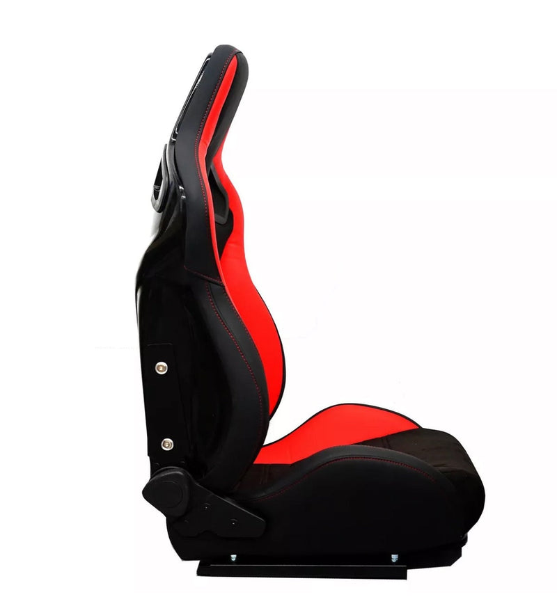 coppia sedili sportivi recaro sportster cs alcantara pelle guscio replica