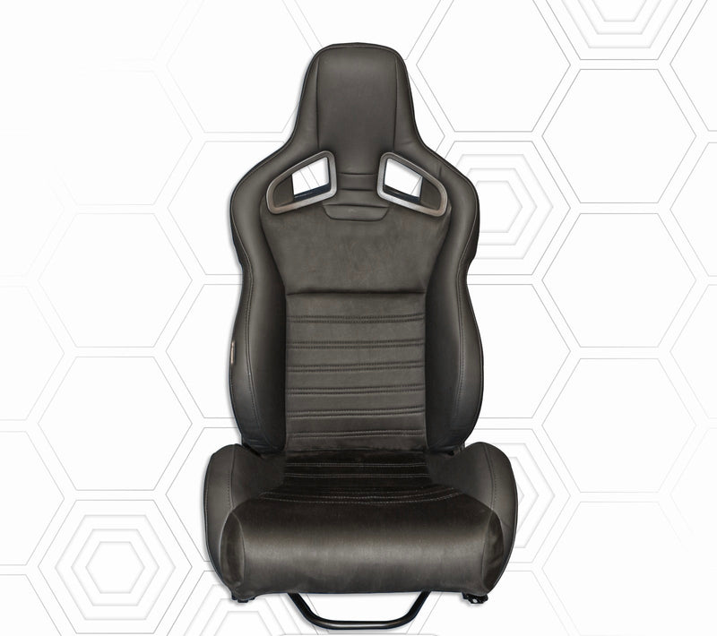 Coppia sedili sportivi Recaro Sportster CS senza logo alcantara pelle nero Guscio