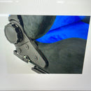 Paire de sièges sport voiture Columbus bleu/noir avec rails coulissants 